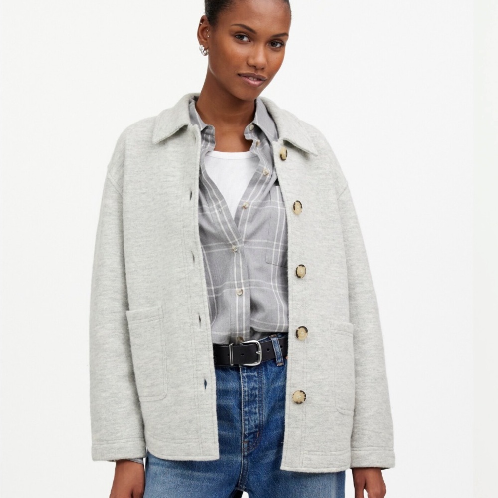 Madewell Boiled Wool Sweater Shirt Jacket (Shacket), S, NWOT